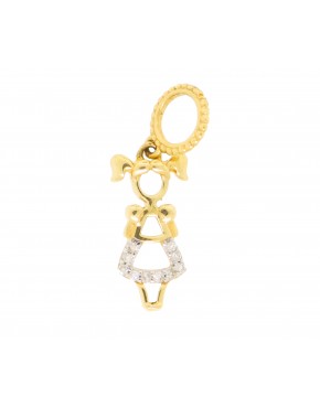 Pingente menina com 10 brilhantes - 0026051 Pingente menina com 10 brilhantes - 0026051